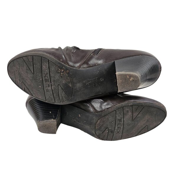 Life Stride Ankle Boots Womens Size 11W Georgette Brown Faux Leather Booties - Picture 9 of 9